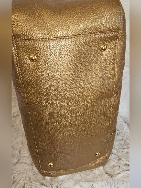 MCM Metallic Bronze Leather Hobo Bag - Women - Picture 6 of 16